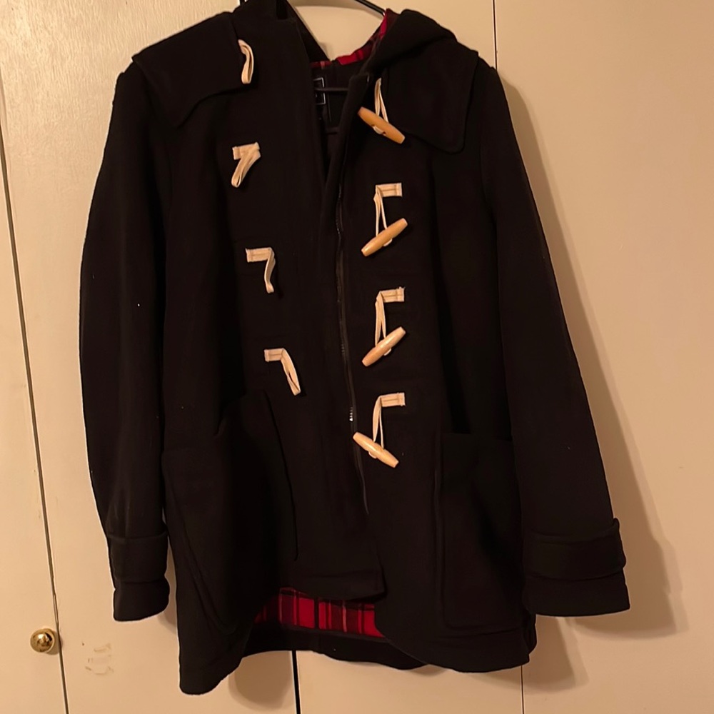 GAP. Contrast wool toggle coat. XL